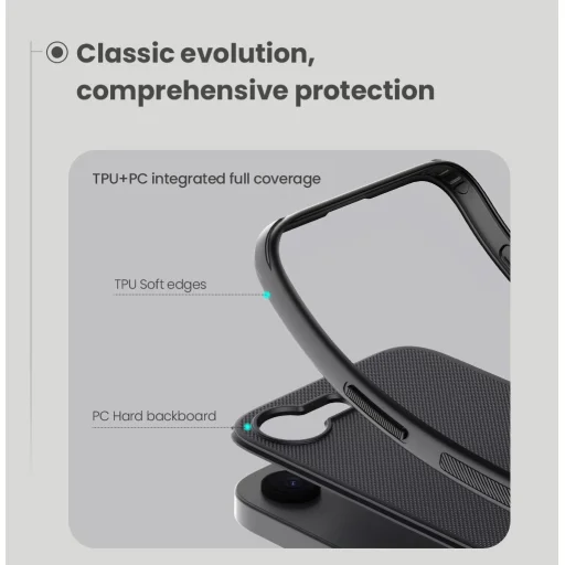 Nillkin Super Frosted PRO Tok Apple iPhone 16e Fekete - 4