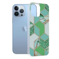  Apple iPhone 13 Pro Max Zöld Hex Techsuit Márvány Széria tok