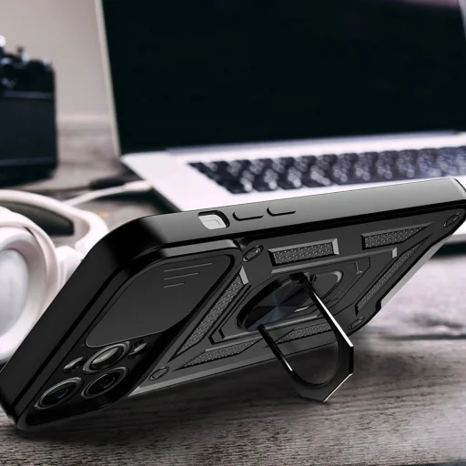 Puzdro Techsuit série CamShield pre iPhone 13 Pro, čierne - 5