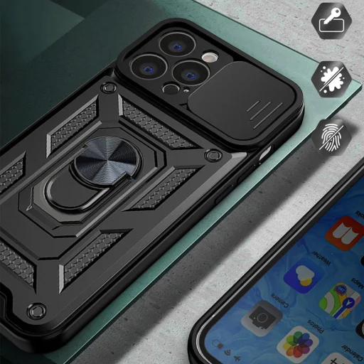 Puzdro Techsuit série CamShield pre iPhone 13 Pro, čierne - 6
