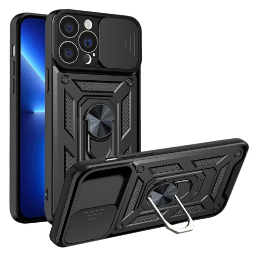 Puzdro Techsuit série CamShield pre iPhone 13 Pro, čierne - 1