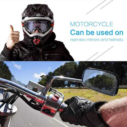  Techsuit - Esőálló fólia (2 darab) - autó visszapillantó tükörhöz, 95 x 135 mm - Átlátszó - 6