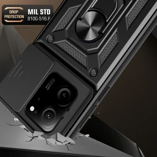  Techsuit - CamShield Sorozat - Xiaomi 13T / 13T Pro - Fekete tok - 2