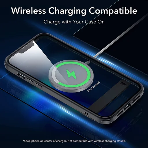  iPhone 13 Pro Átlátszó Fekete ESR Air Shield Boost Kitámasztó tok - 2