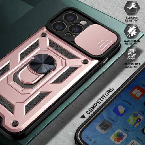  iPhone 13 Pro Rózsaarany Techsuit CamShield sorozat tok - 5