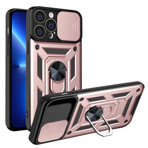  iPhone 13 Pro Rózsaarany Techsuit CamShield sorozat tok - 1