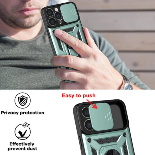  iPhone 13 Pro Zöld Techsuit CamShield Sorozat tok - 3