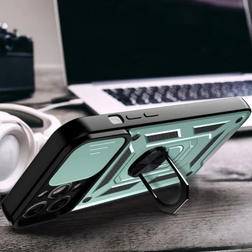  iPhone 13 Pro Zöld Techsuit CamShield Sorozat tok - 6