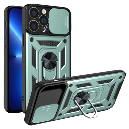  iPhone 13 Pro Zöld Techsuit CamShield Sorozat tok - 1