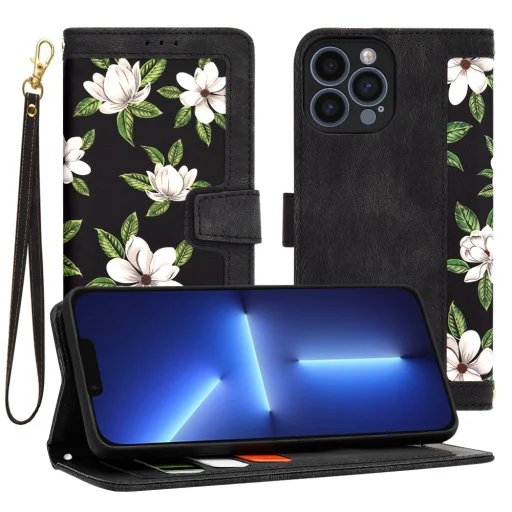  iPhone 13 Pro Max - A hajnal virágai Techsuit FlipCraft tok - 1