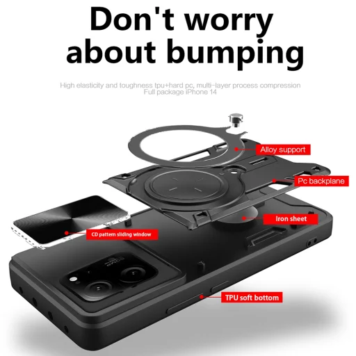  Techsuit - CamGuard Pro - Xiaomi 13T / 13T Pro - Fekete tok - 2