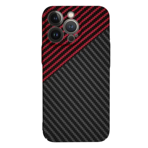  iPhone 13 Pro Techsuit Karbonit Rosthéj Vörös Vortex tok - 3