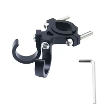 Bevásárló kampó két hurokkal kerékpárhoz/rollerhez alumínium FS366-005 fekete