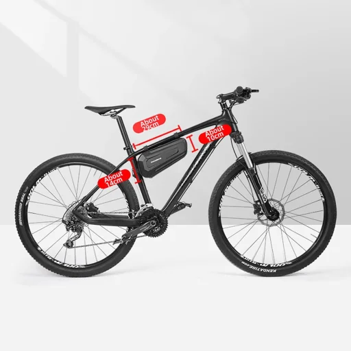 Rockbros B66 vízálló kerékpártáska vázra - fekete - 15