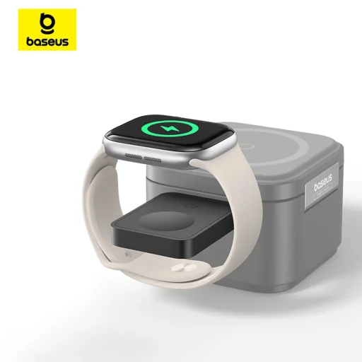 Baseus MagPro 2.5W Mágneses Induktív Töltő Apple Watch-hoz - Fekete - 10