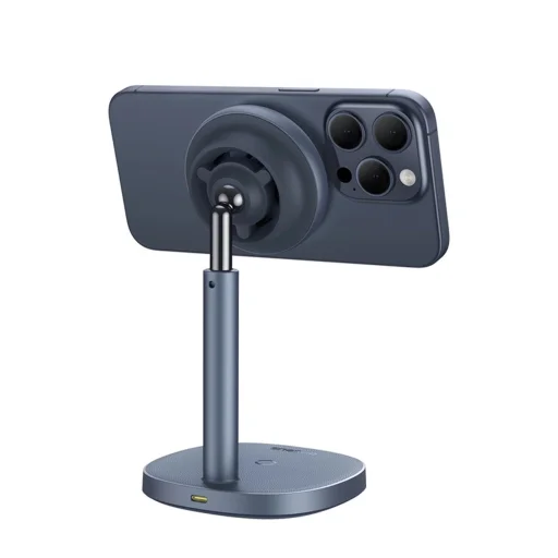 Baseus Orbit 2 Pro MagSafe Qi2 20W 2 az 1-ben Induktív Töltő Hűtéssel - Szürke - 6