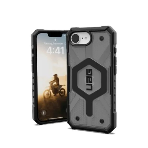 UAG Pathfinder Clear MagSafe iPhone 16e tok - Szürke/Fekete - 1