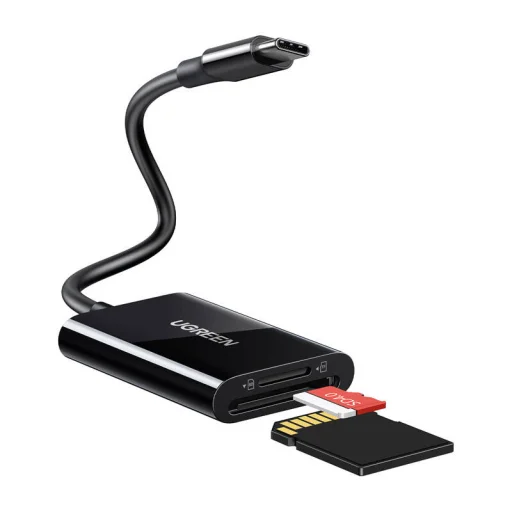 UGREEN CM265 2 az 1-ben USB-C kártyaolvasó (fekete) - 3