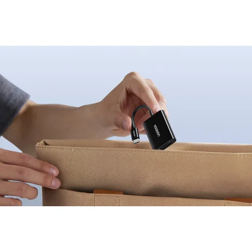 UGREEN CM265 2 az 1-ben USB-C kártyaolvasó (fekete) - 9