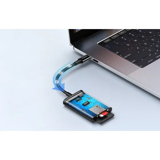 UGREEN CM265 2 az 1-ben USB-C kártyaolvasó (fekete) - 5