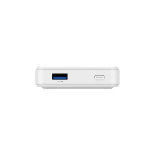 Wozinsky WLWP-10KA0Y3WS 22,5W PD Qi2 10000 mAh powerbank állvánnyal, 1x USB-A, 1x USB-C - fehér - 6