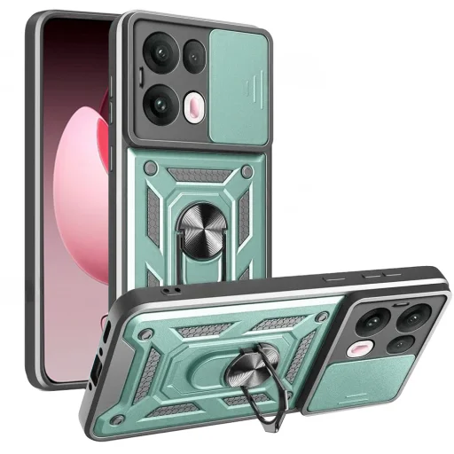  Techsuit - CamShield Sorozat - Oppo Reno13 Pro - Zöld tok - 1