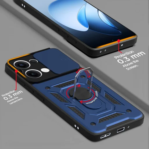  Techsuit - CamShield Sorozat - Oppo Reno13 - Zöld tok - 7