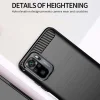  Techsuit - Szénszálas szilikon tok - Xiaomi Redmi Note 10 4G / Note 10S / Poco M5s - Fekete thumbnail