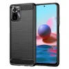  Techsuit - Szénszálas szilikon tok - Xiaomi Redmi Note 10 4G / Note 10S / Poco M5s - Fekete thumbnail