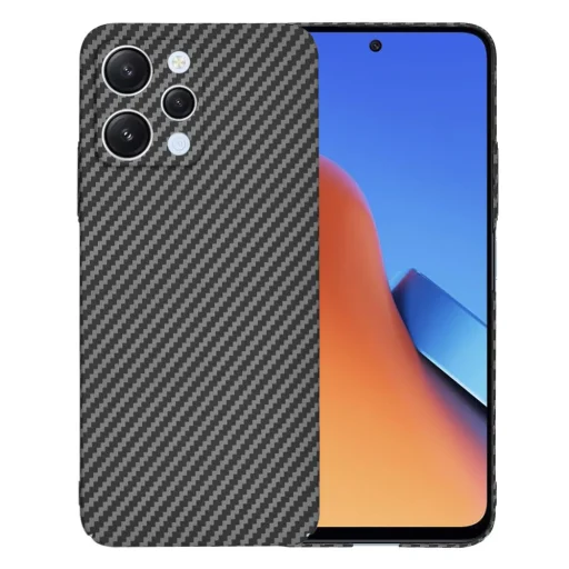  Xiaomi Redmi 12 4G / 12 5G fekete Techsuit Carbonite szálhéj tok - 1