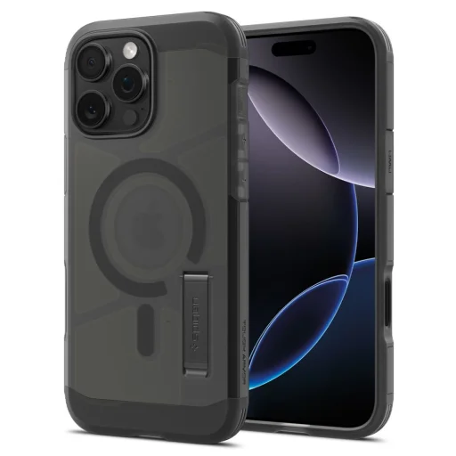  iPhone 16 Pro Max Fagyos Fekete Spigen Tough Armor "T" Mag Magsafe tok - 1