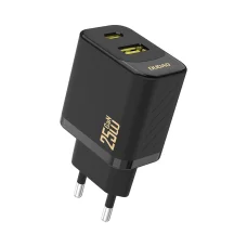 Dudao A26T GaN 25W USB-A, USB-C töltő - Fekete
