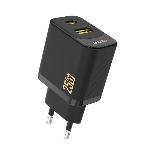 Dudao A26T GaN 25W USB-A, USB-C töltő - Fekete - 1