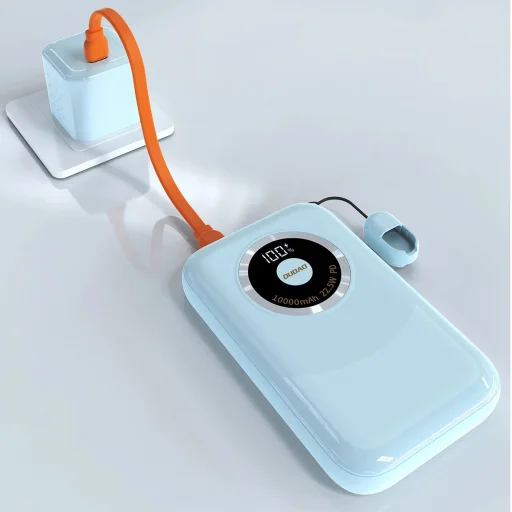 Dudao K21 Mini 10000mAh 22.5W USB-A / USB-C powerbank - kék - 2