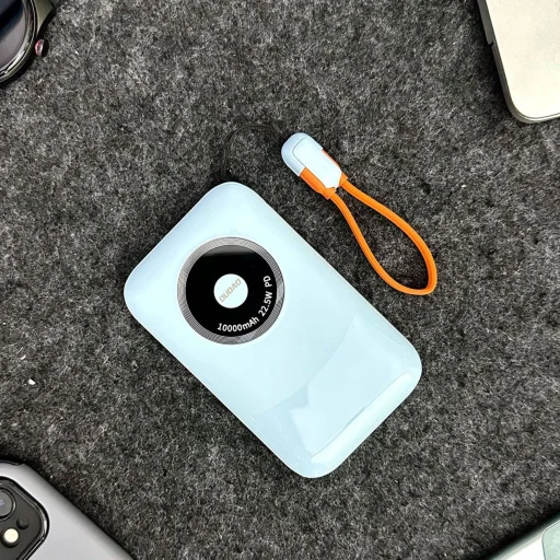 Dudao K21 Mini 10000mAh 22.5W USB-A / USB-C powerbank - kék - 4