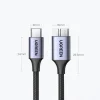 USB C / micro USB-B 3.0 kábel Ugreen US565 5Gb/s 3A 0.5m - szürke thumbnail