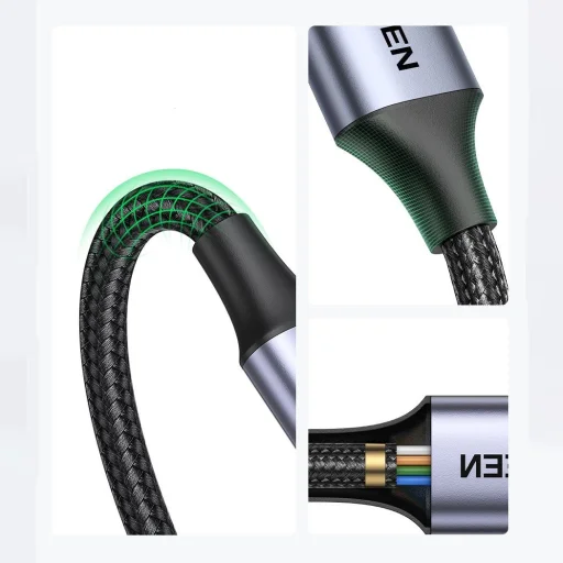 USB C / micro USB-B 3.0 kábel Ugreen US565 5Gb/s 3A 0.5m - szürke - 7
