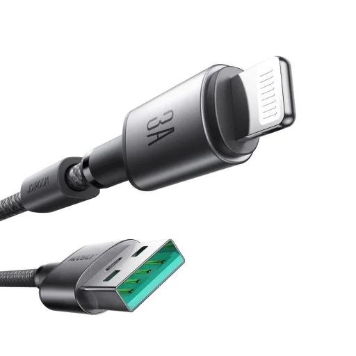 Joyroom S-A50 Unlimited Sorozat 3A USB-A - Lightning Kábel Mágneses Szervezővel 1.2m - Szürke - 3