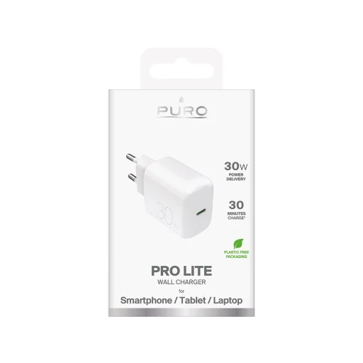 Puro PROLITE 30W USB-C Fali Töltő - Fehér - 2
