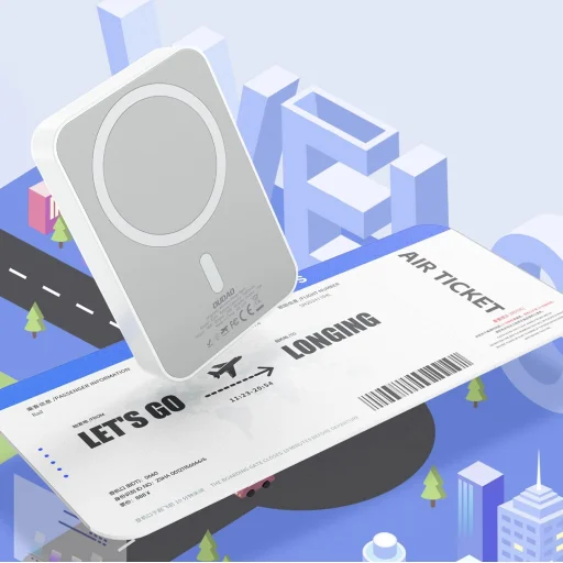 Powerbank Dudao K26S 5000mAh 20W USB-A / USB-C / MagSafe - fehér magsafe - 9