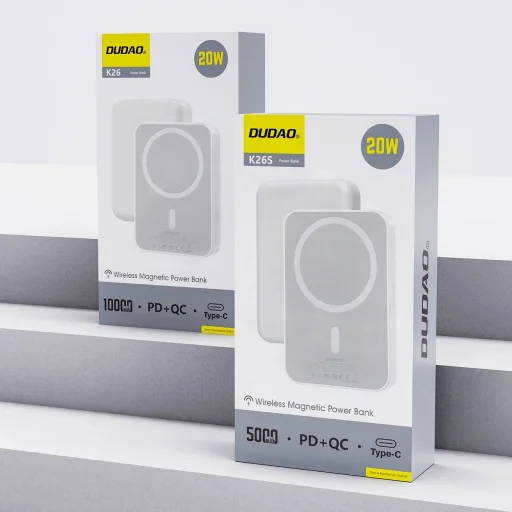 Powerbank Dudao K26S 5000mAh 20W USB-A / USB-C / MagSafe - fehér magsafe - 10