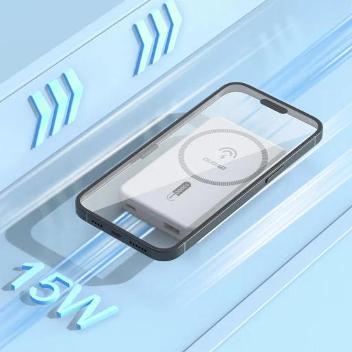 Powerbank Dudao K14S+ 10000mAh 20W USB-A / USB-C / MagSafe tartóval - fehér - 3