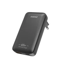 GaN Dudao A65Q 65W USB-A / USB-C PD Ultra-Vékony Fali Töltő - Fekete