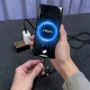 Dudao L20MAX 4 az 1-ben Kábel / Nyakpánt USB-A / USB-C / Lightning PD QC 65W 1,5m - Fekete thumbnail