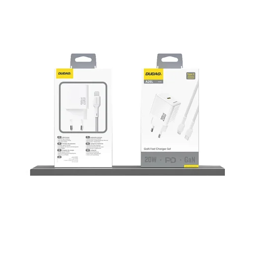 Dudao A26 PD20W GaN USB-C töltő - Fehér - 4