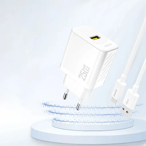 Dudao A27S 25W GaN USB-A hálózati töltő adapter - Fehér - 2