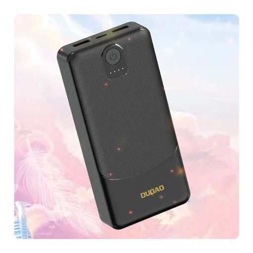 Dudao 20000mAh K10Pro 2.4A 2 x USB-A powerbank - fekete - 3