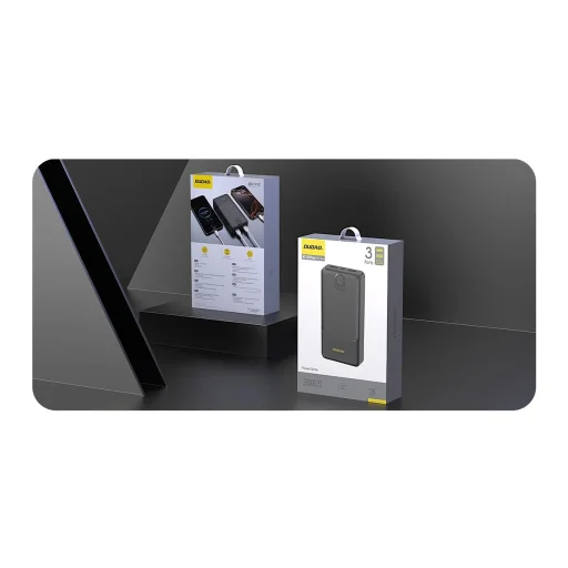 Dudao 20000mAh K10Pro 2.4A 2 x USB-A powerbank - fekete - 5