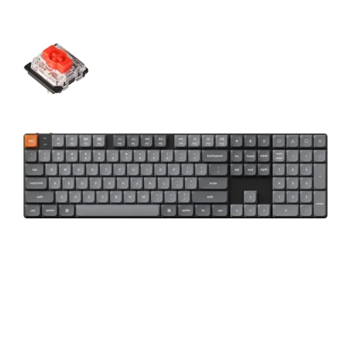 Keychron K5 Max RGB Piros kapcsolós vezeték nélküli, alacsony profilú billentyűzet (fekete) [K5M-H1] - 1