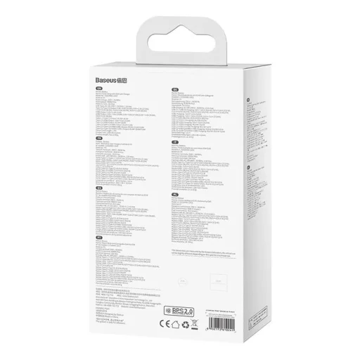 Baseus GaN3 Pro hálózati elosztó töltő 2xUSB + 2xUSB-C + AC, 65W (fekete) - 8